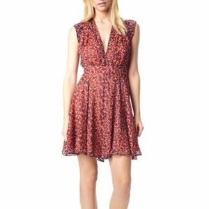 French CONNECTION - FELINE WONDER DRESS Animal print red Sz US 10